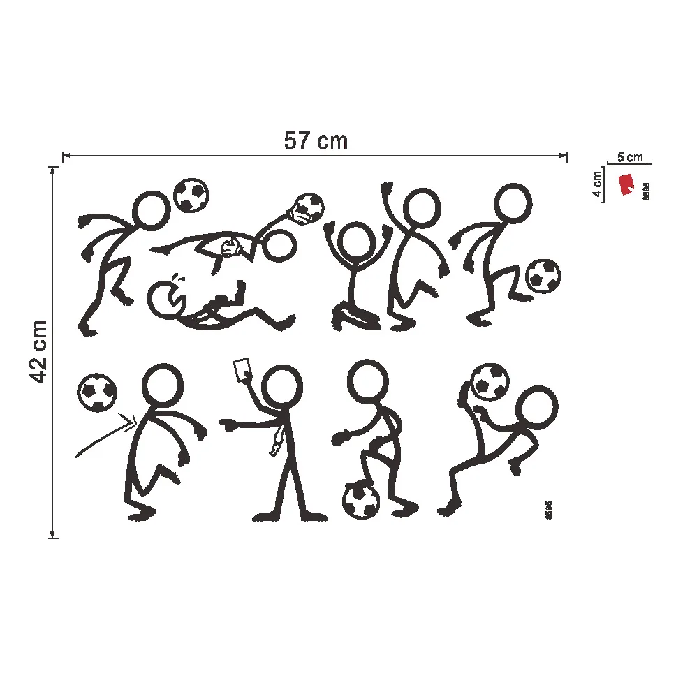 Football Wall Stickers Students Dormitory Sports Hall Wall Stickers Living Room Bedroom Library CHILDREN'S Room Wall Stickers