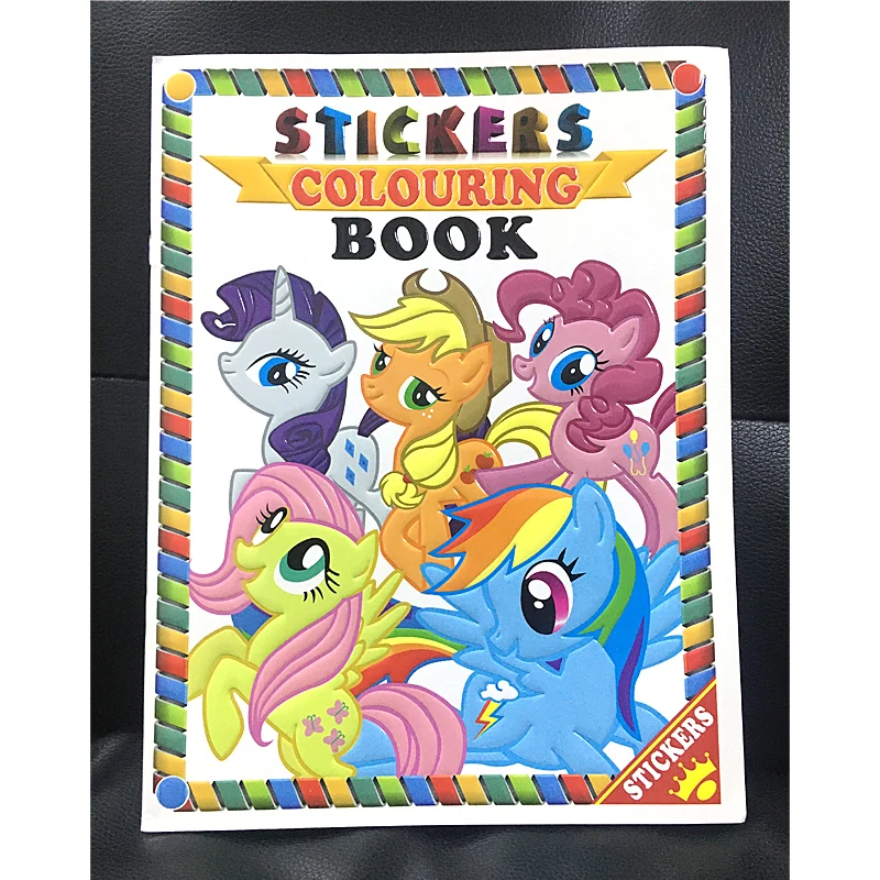 20x27CM 16 Page Pony Coloring Book Sticker Book Children kids Books Adults Coloring Books Painting/Drawing/Art 2 cover patterns 20x27CM 16 Page Pony Coloring Book Sticker Book Children kids Books Adults Coloring Books Painting/Drawing/Art 2 cover patterns