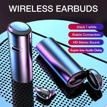 

V21 Mini Portable Invisible Earbuds Wireless Sports Stereo Headset Bluetooth 5.0 HD Noise Reduction Earphones With Charging Box