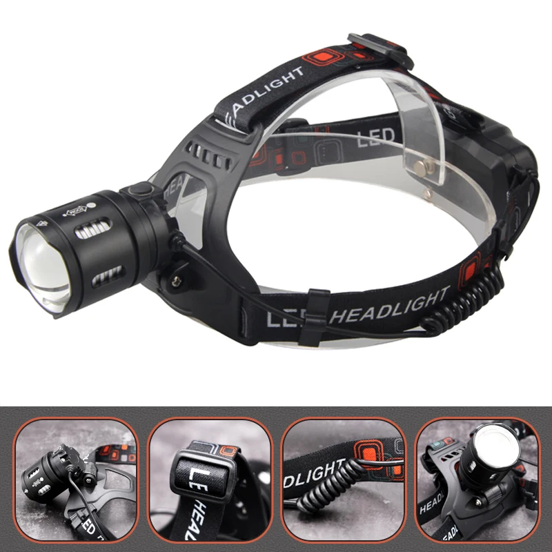 XHP70.2 FX-DZ30T35 светодиодный налобный фонарь, мощный налобный фонарь, 18650 аккумулятор, внешний аккумулятор XHP50, налобный фонарь