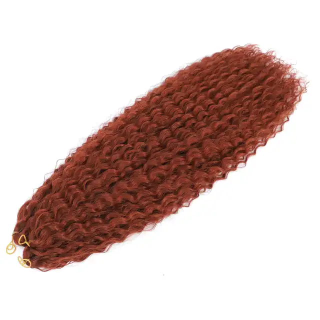 YunRong Synthetic Curl Hair Soft Braiding Extension 30 Inches Crochet Hair Long Water Wave Ombre Color Hair NO4