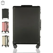 Высокое качество унисекс 360 ° двойной немой Спиннер чемодан на колесиках 2" алюминиевая рама водонепроницаемый прокатный багаж для современного Yong