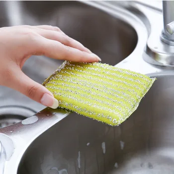 

Kitchen Wash Scouring Sponge Dishcloth Cleaning cloth Cleaning xi wan shua Color Stains of Spong Mop