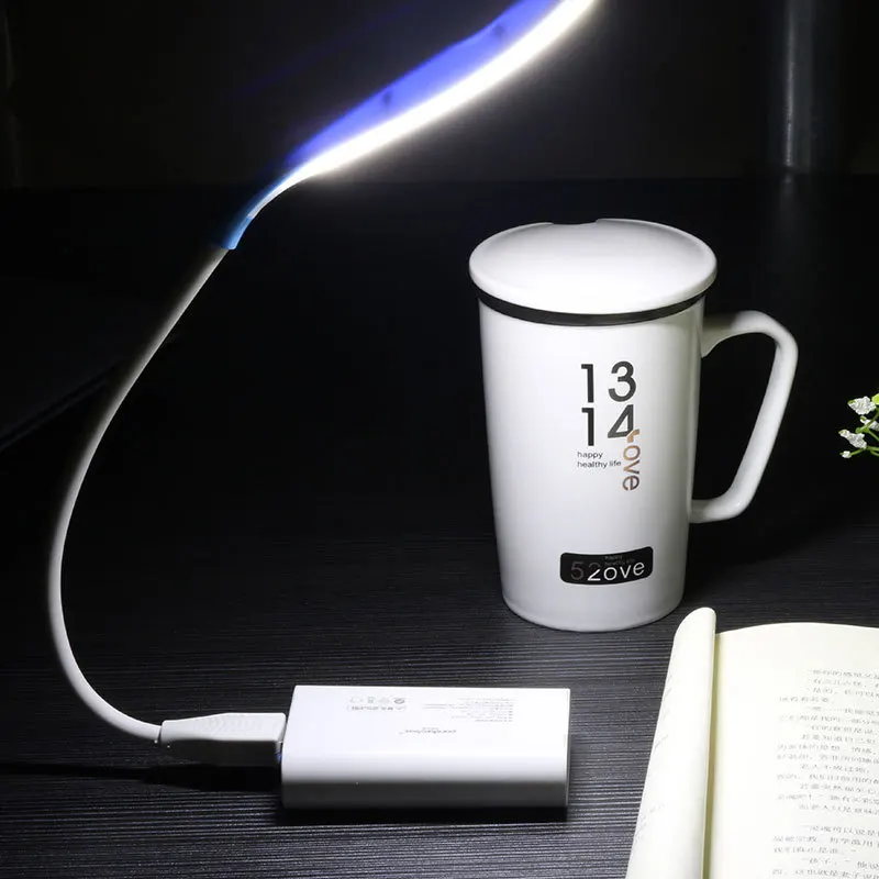 

USB LED Lamp LEDs Portable Flexible Book Reading Lighting For Notebook Laptop PC Computer 4 Colors Charging Treasure Dropship
