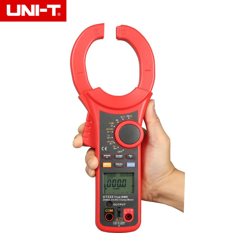 UNI-T UT222 2000A Цифровые токовые клещи Температура измерительный мультиметр