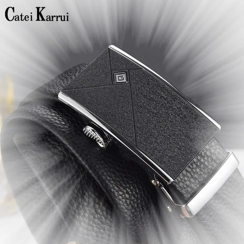 

Catei Karrui Genuine Leather Belt Automatic Alloy Buckle Belt Classic Fashion Luxury Cow Genuine Leather Belt for Men Men