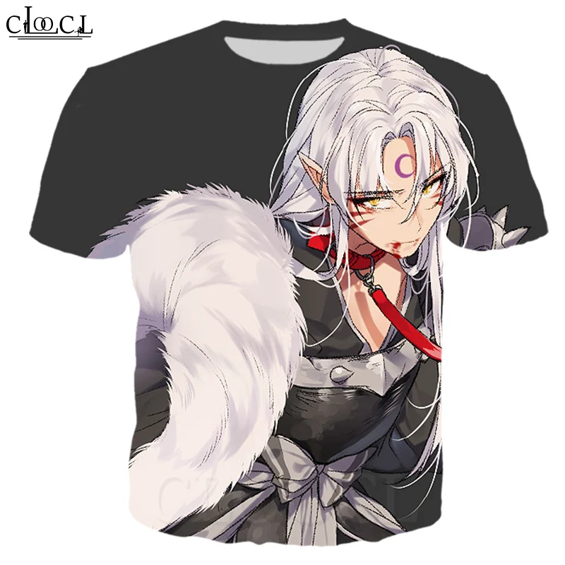 CLOOCL Inuyasha мультфильм аниме футболка 3D печать мужчины женщины короткий рукав