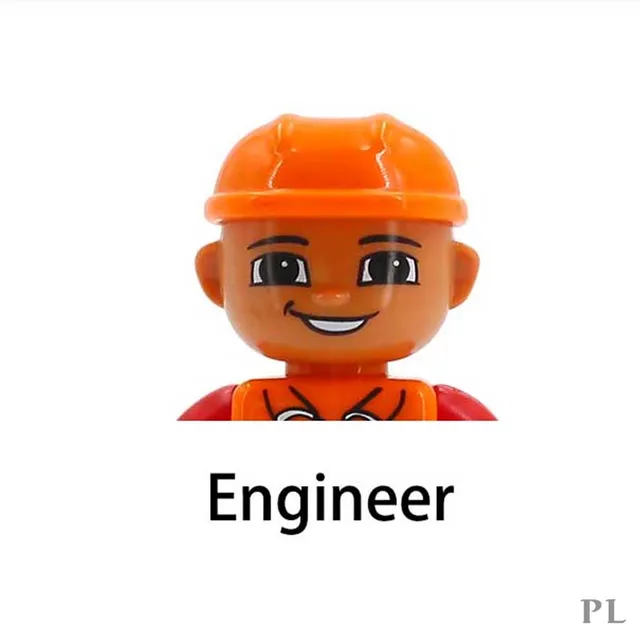 MOC DIY Big Building Blocks Scene Doll Figures Educational Toy Compatible Large Bricks Assembly Children Kids Gifts For Girl Boy Engineer