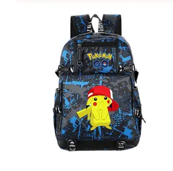 

Pokemon Backpack for Men Women Fashion Cartoon Laptop Backpack Travel Casual Daypacks School Bag Pikachu Mochila Escolar