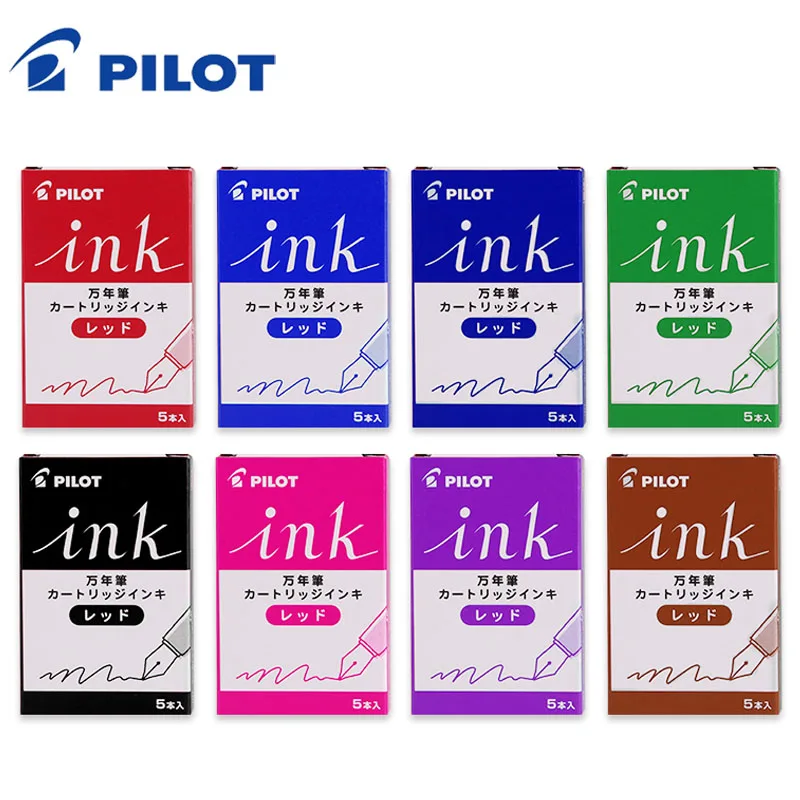 Японская чернильная сумка Pilot для ручек цветные чернила Kakuno smile pen 78 г без углерода