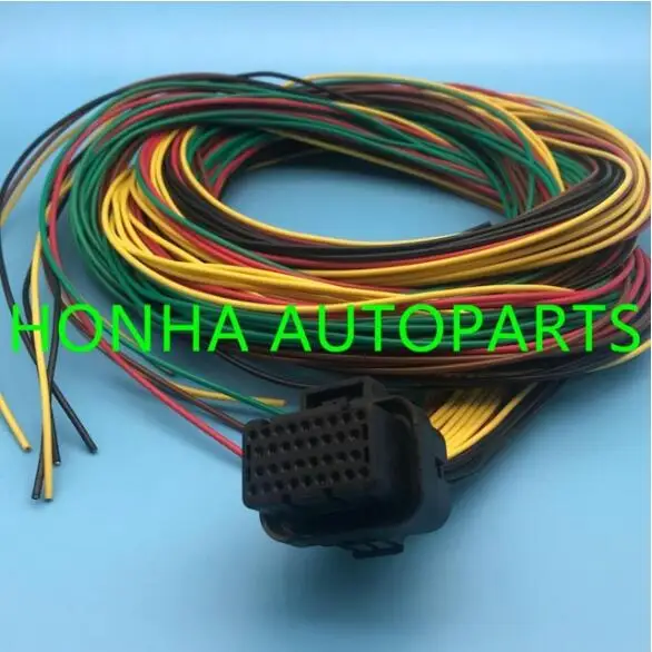 1 pcs 4-1437290-1 34 Pin/Way Женский Tyco AMP Авто масляный газовый разъем с 2 метром 18AWG провода косичка 4-1437290-0 4-1437290-1 - Название цвета: 1 pcs 4-1437290-1