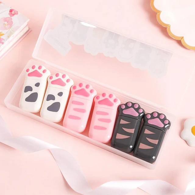 6 Pcs/pack Kawaii Kitty Paw Correction Tapes 1