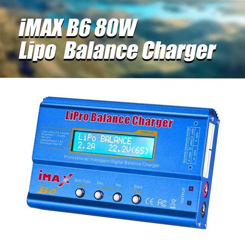 IMAX B6 80 Вт 6A Lipo зарядное устройство с разъемом XT60 адаптер питания штепсельная
