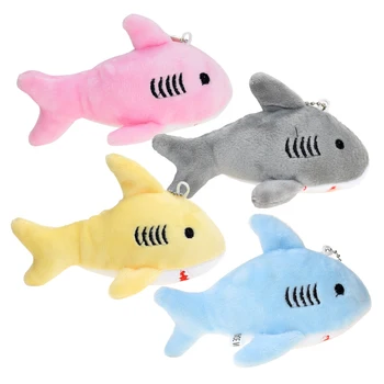 

1pcs Kawaii 12CM Key Chain Gift Shark Plush Stuffed Toy Doll Kid's Small Mini Plush Toys Cute Plush 4 Colors
