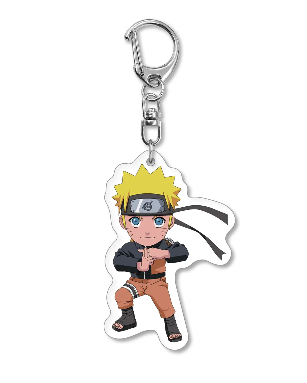 20Pcs/Lot Cartoon Anime Acrylic Keychain Uchiha Sasuke Hatake Kakashi Figure Pendant Keyring Jewelry Wholesale