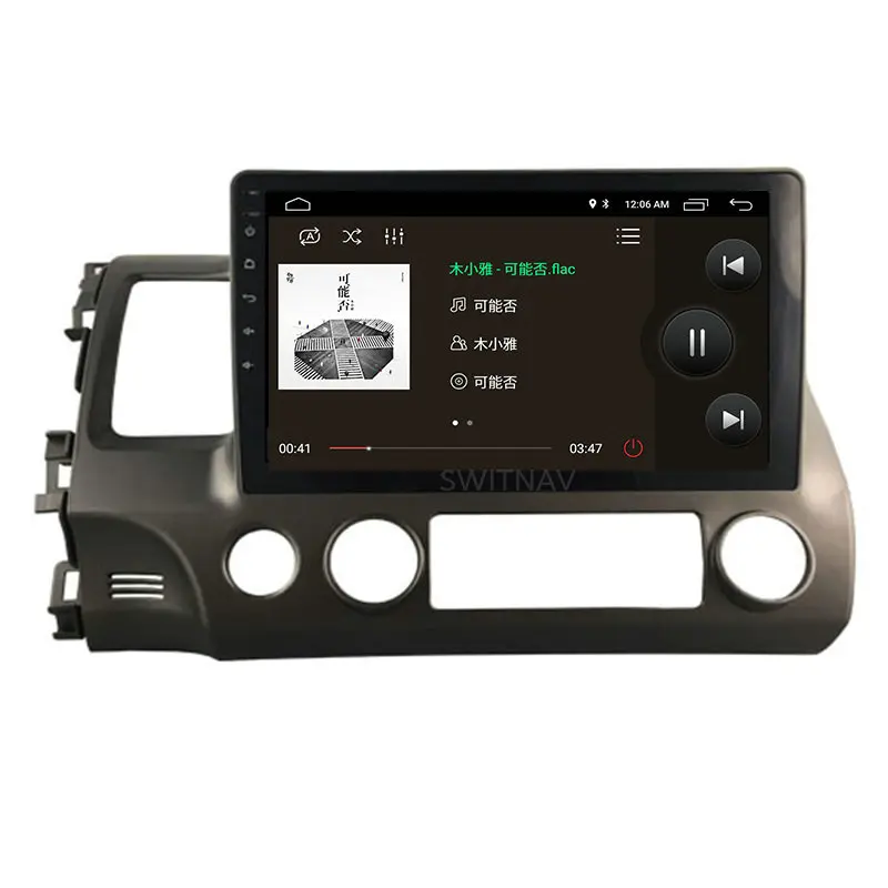 Sale SWITNAV 10.2" Big Screen Android 9.0 CAR DVD Player For HONDA CIVIC (LHD) car multimedia support DVR DAB OBD car audio gps 4