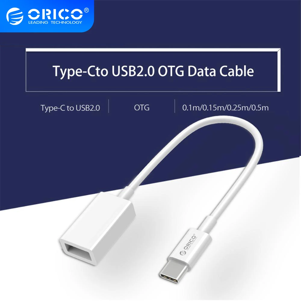 Зарядный кабель ORICO CT2 type-C к OTG usb 2 0 для MacBook удлиненный u-диск мышка белый зарядки