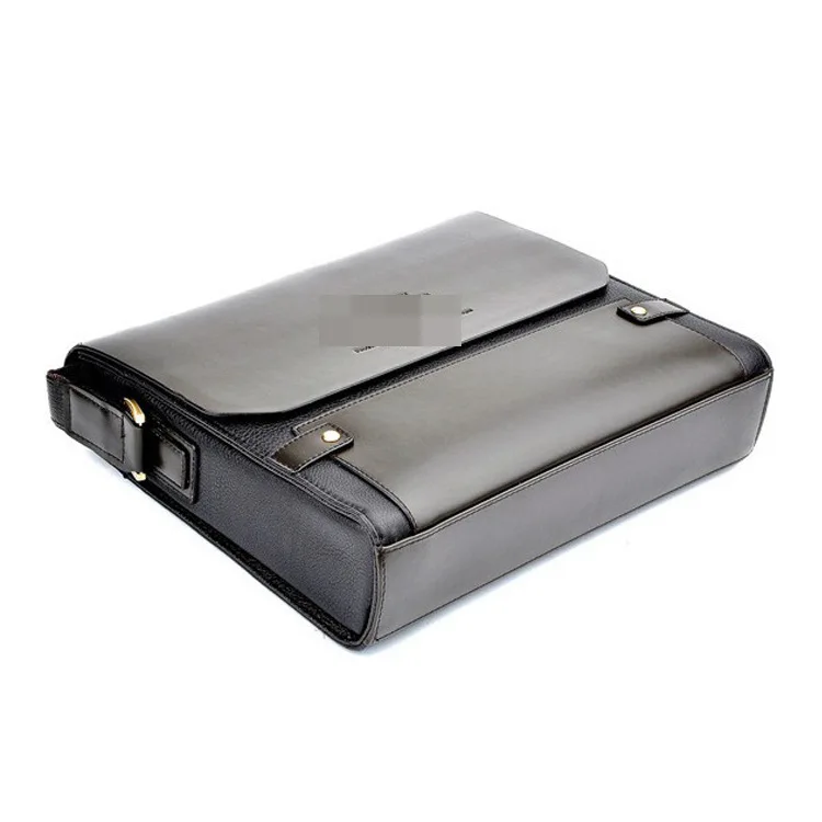 

Customizable Men Business Handbag Shoulder Pu Waterproof Briefcase Over-the-shoulder Bag