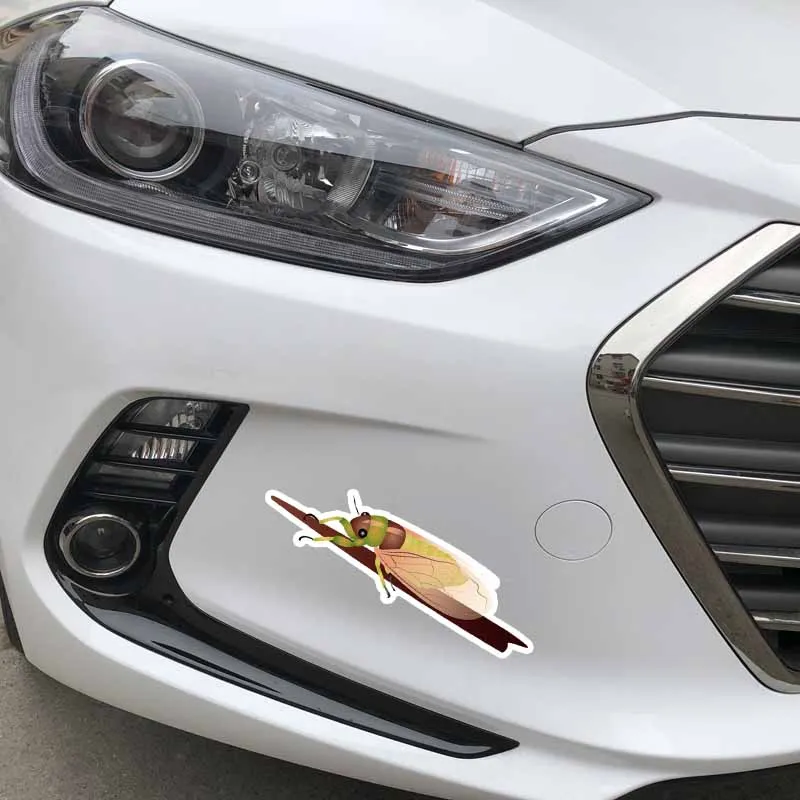 YJZT 4 5 см * 18 Мультяшные животные Цикада автомобильная наклейка автомобильный