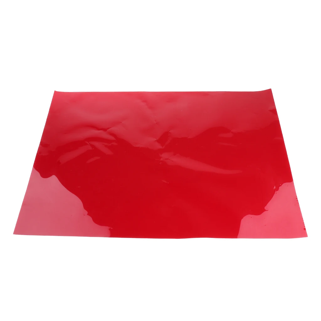 2x Color Correction Gel Filter Overlays Transparency Color Film Plastic Sheets Gel Lighting Filters Deep Red