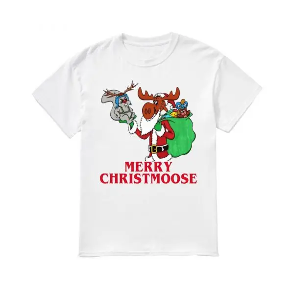 Модная мужская футболка Merry Christmoose Bullwinkle рубашка