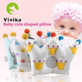 

Baby Shaping Pillow Newborn Boy Girl Prevent Flat Head Infants Crown Dot Bedding Pillows Room Decoration Accessories