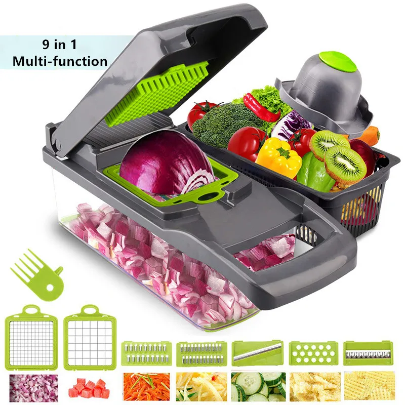 Vegetable Cutter 6 Dicing Blades Mandoline Slicer Fruit Peeler Potato Cheese Grater Chopper Kitchen Accessories | Дом и сад