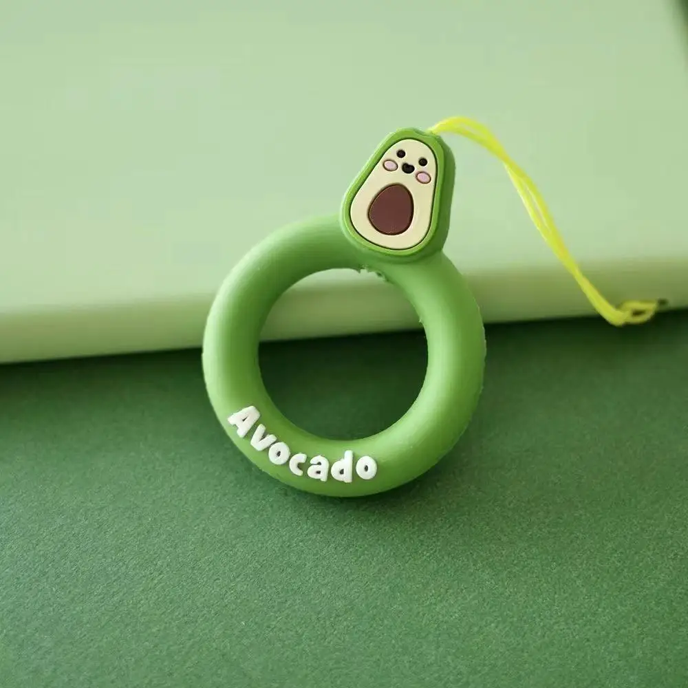 Cute Silicone Finger Ring Phone Strap Short Lanyard Straps Charm Cell Lanyards for Key Dibujo Animado Sleutelkoord | Мобильные