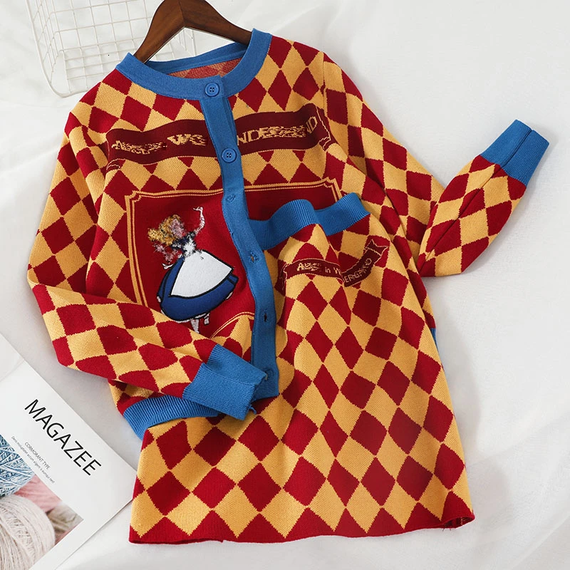 matching cardigan and skirt