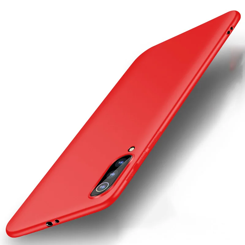 Для Xiaomi mi 9 Lite 9T Pro mi 9 SE Red mi Note 8 Pro 8A 7A Note 7 K20 Чехол черный ТПУ чехол для телефона Матовая тонкая Защита телефонов - Цвет: Красный