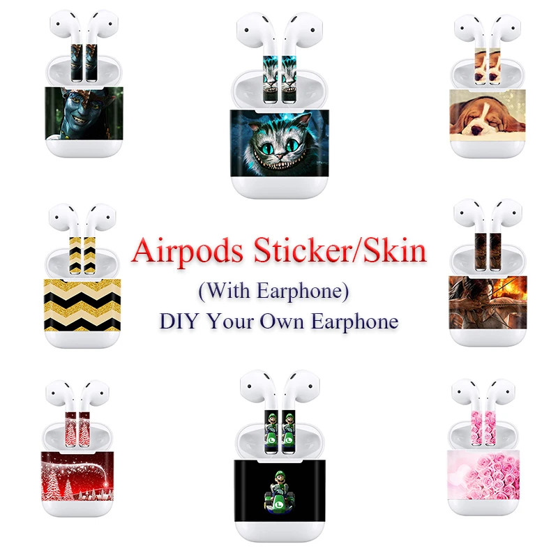 Для AirPods Skins наклейка Съемная клейкая декоративная переводная картинка на кожу
