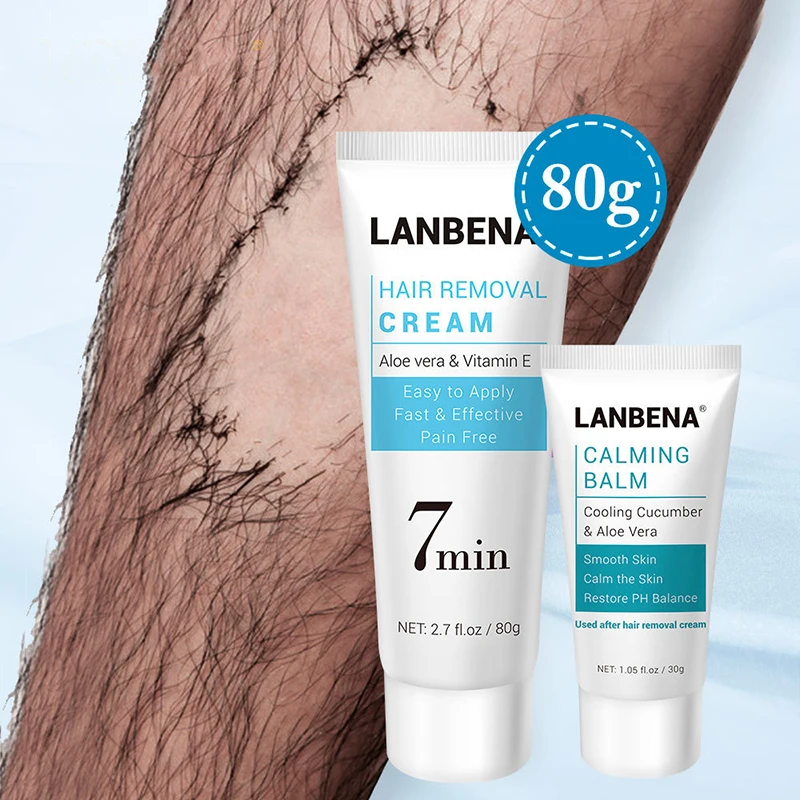 

LANBENA Hair Removal Cream Painless Removal Depilation Repairing Balm Gentle Effective Epilator Calming Nourishing Body Care