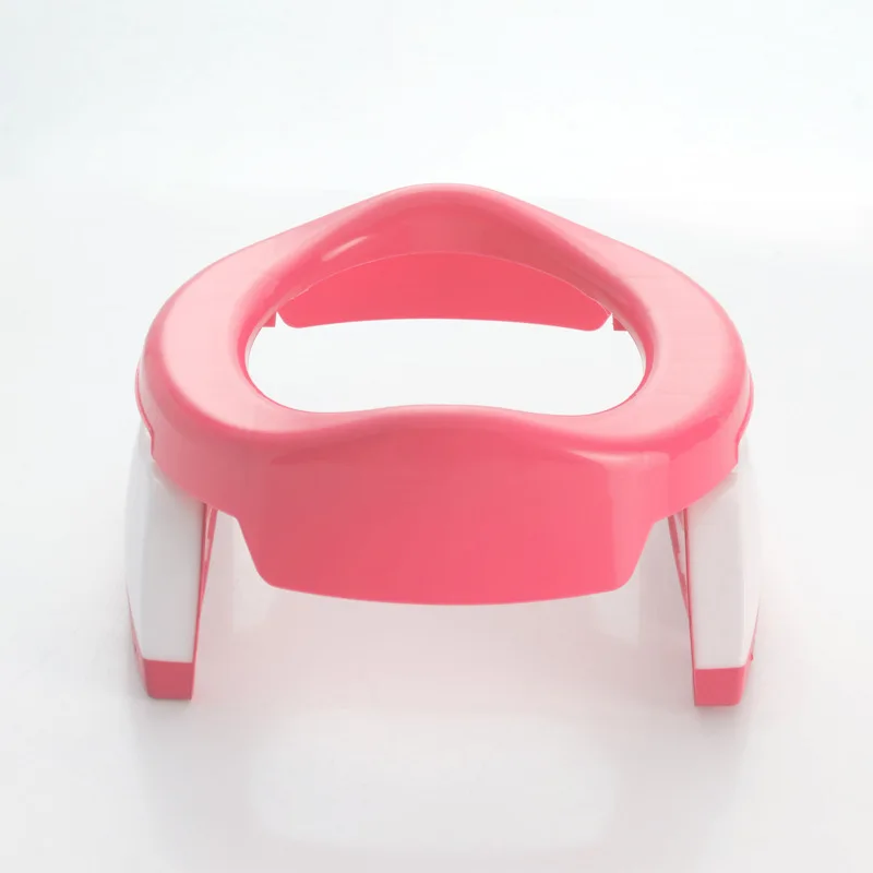 Складной Детский горшок для младенцев, детский унитаз, тренировочное сиденье с регулируемой лестницей, портативный писсуар, тренировочные сиденья для детей - Цвет: pink