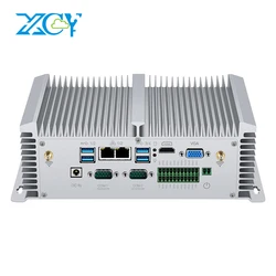 XCY Fanless L'iot Industriel Mini PC Intel Core i7 8550U DDR4 GPIO RS232/422/485 2 * LAN WiFi 4G LTE HDMI VGA 8 * USB Windows Linux 