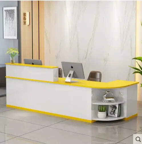 Reception desk Counter counter cashier semicircle corner commercial education and training institutions counter