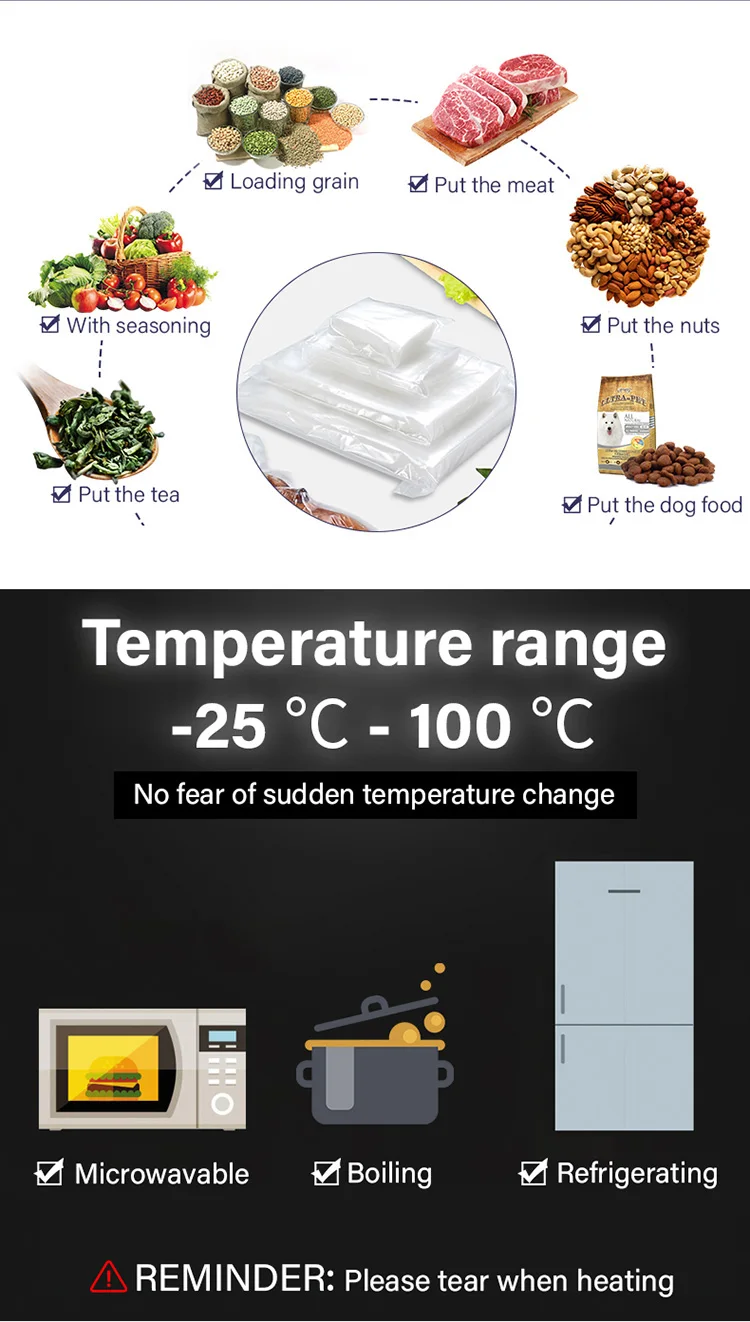 Factory Saver Eco Bpa Free Freezer Seal Pack Texture Storage Nylon Packaging Embossed Sealer Plastic Food Vacuum Pouch Bag Roll