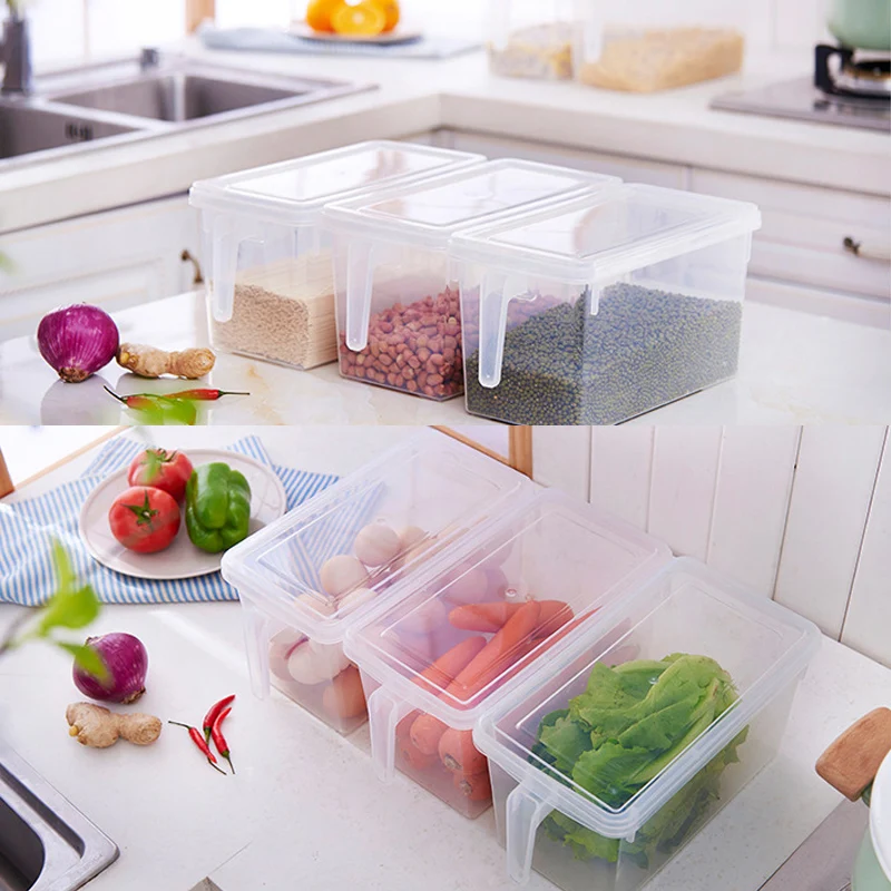 Sealed Home Organizer Food Container Kitchen Transparent PP Storage Box 1PC Grains Beans Storage Contain