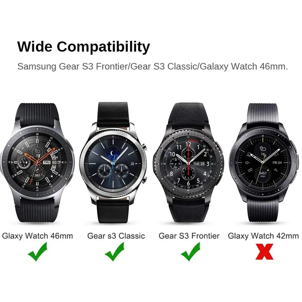 2 1 Pack For Samsung Galaxy Watch 46mm Gear S3 Frontier Case Cover With Tempered Glass Screen Protector Film For Gear S3 Classic Watch Cases Aliexpress