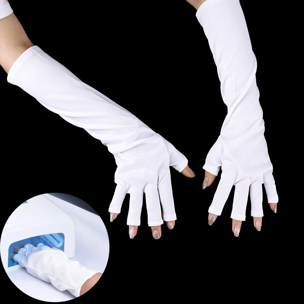 1 пара моющиеся открытые перчатки для ногтей Анти УФ-перчатка для ультрафиолетовая лампа радиационное защитное покрытие для маникюра Инструменты для сушки ногтей