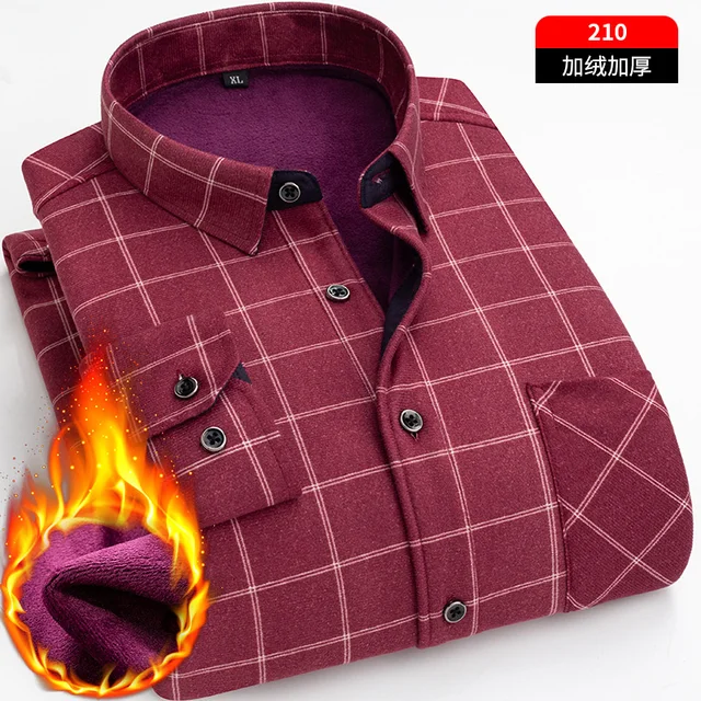 Men's Winter Warm Shirts Fashion Fleece 