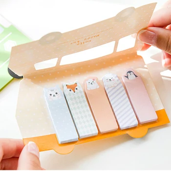 

36packs Cartoon Animal Bus Memo pad Note Book Sticky Memo sticker self adhesive Notes Memo Set Gift Office Stationery Supplies