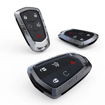 

Car Key Cover Case For Cadillac Escalade CTS XTS ATS ATS-L XLS SRX 2015 4/5/6 Button 28T CTS-V XT5 CT6 Car styling Protect Shell