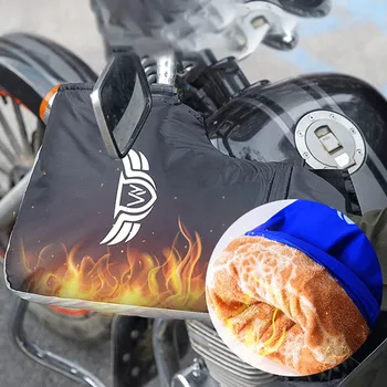 

2pcs Waterproof Motorcycle Scooter Winter Gloves Quad Bike Handlebar Hand Gloves Mitts Winter Warmer