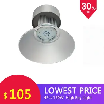 

LAIDEYI 4Pcs 150W 15000lm High Bay Light LED Industrial Light LED Mining Ceiling Lamp For Gymnasium Warehouse Factory Workshop