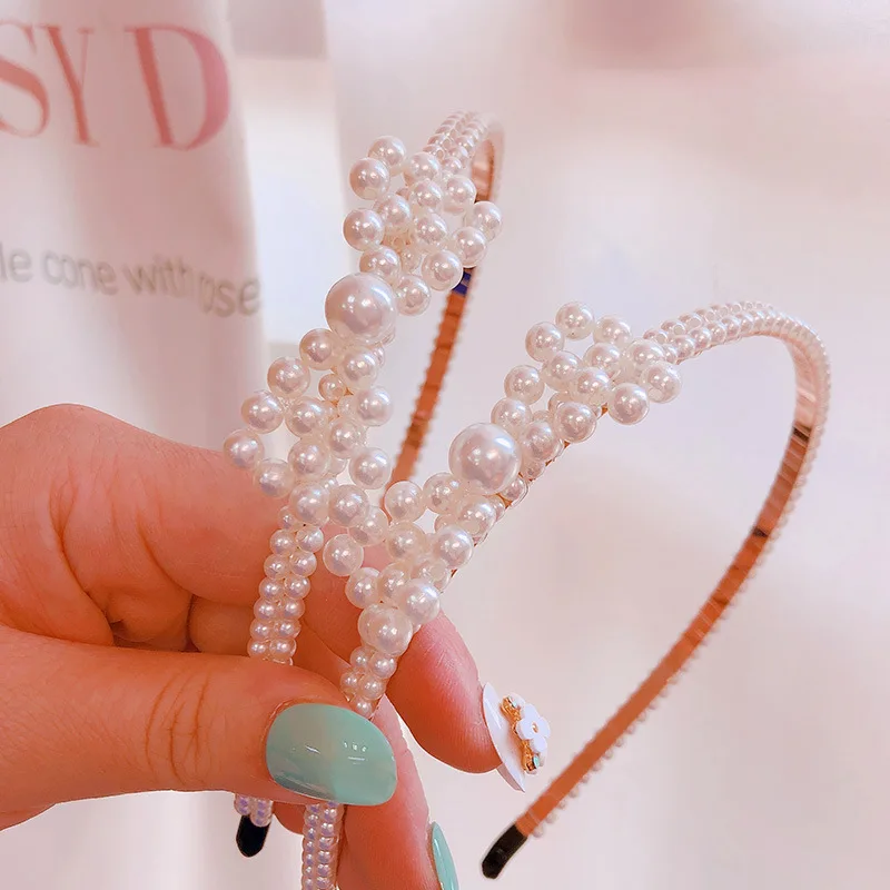 Korea New Imitation Pearl Hair Band Girl Hair Accessories For Woman&girls Headband Wedding Party Bride Headband