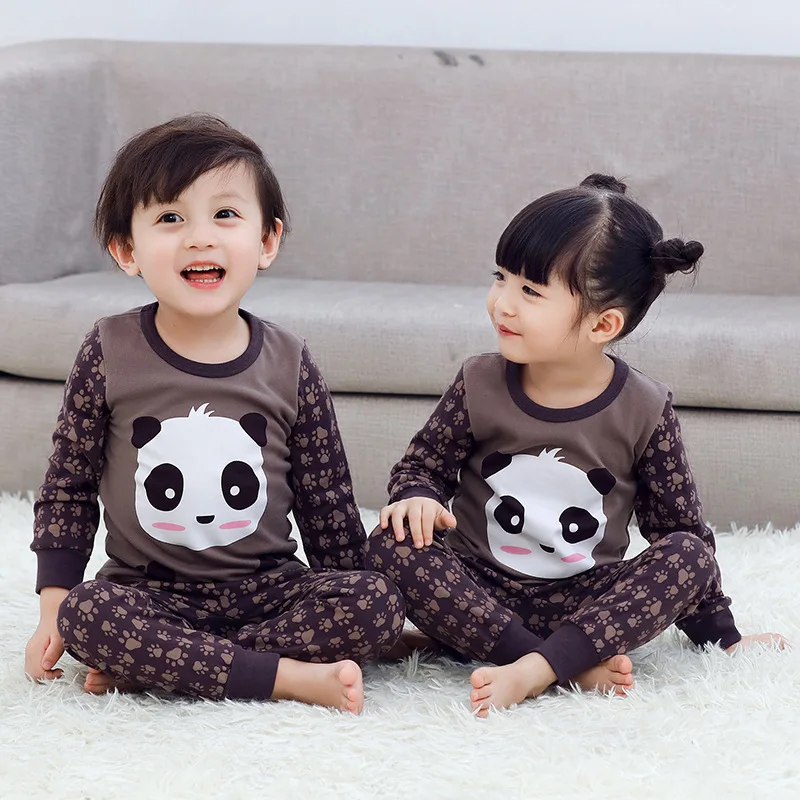  2019 Winter Kids Cotton Pajamas Set Baby Girl Clothes Kids Cartoon Sleepwear Pyjama Enfant Boys Pij