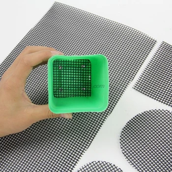

10Pcs Plastic Flower Pot Mesh Pad 5x5CM Square Bottom Grid Mat Prevent Soil Loss Leak-Proof Anti-Corrosion Breathable Net Garden