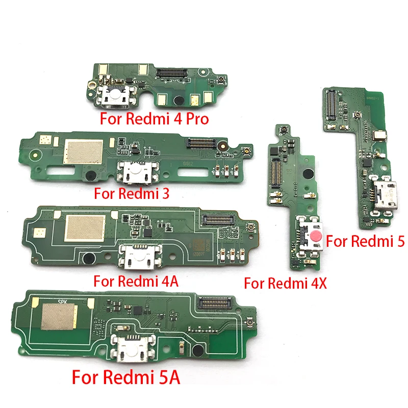 5 шт./лот плата зарядного устройства PCB Flex для Xiaomi Redmi 3 3S 4X 4A 5A 4 Pro USB порт разъем док