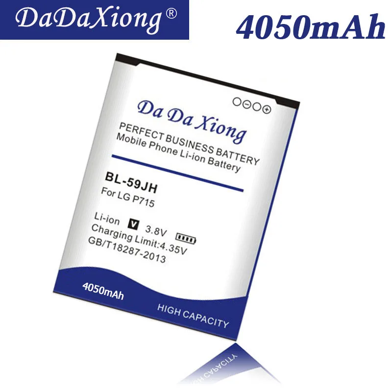 DaDaXiong 4050mAh BL-59JH BL59JH BL 59JH для LG Optimus L7 II Dual P715 F5 F3 VS870 / Ludid2 P703 аккумулятор телефона |