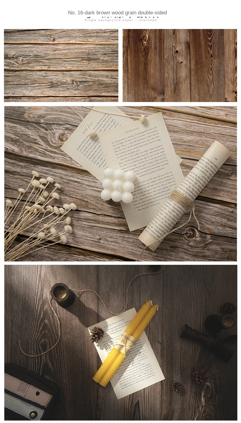 57*87cm Photography Backdrops Marble Wood Grain 2 Sided Waterproof Backgroud Cosmetics Photo Background for Studio Photo